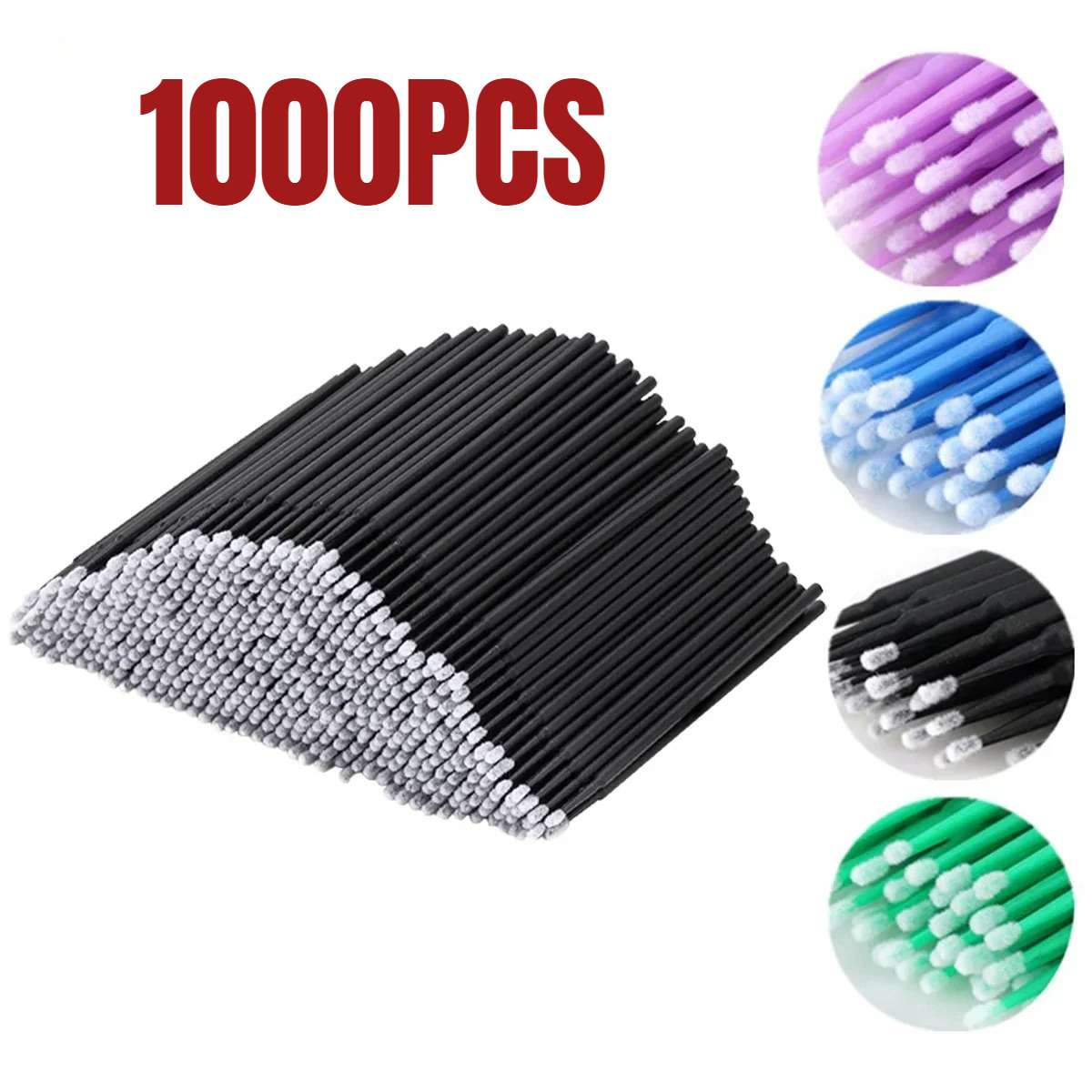 Beauty Makeup Tools - 1000/500 adet kirpik temizleme fırçası son